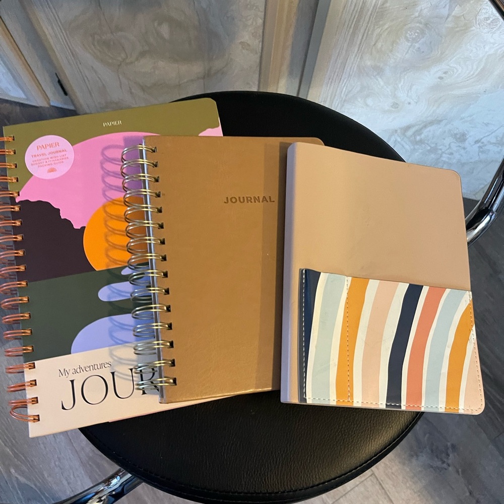 Home Office Journals - Brown, Pink, Multicolor 2 leather cover